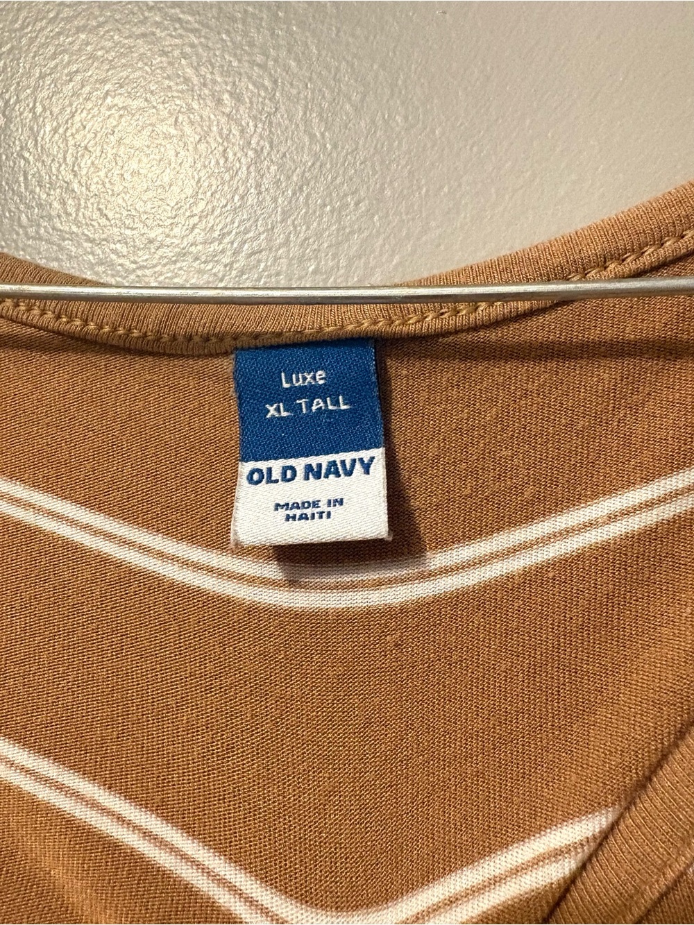 Old Navy Brown and White Striped Long Sleeve Shirt - Picture 3 of 4